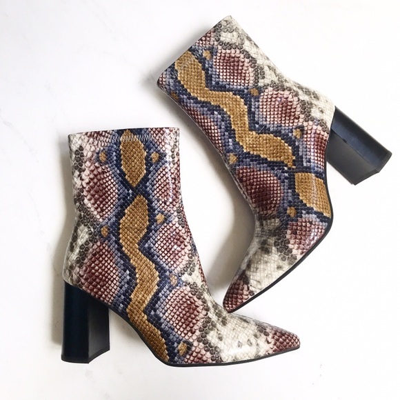 Jeffrey Campbell Shoes - JEFFREY CAMPBELL Siren Snakeskin Bootie